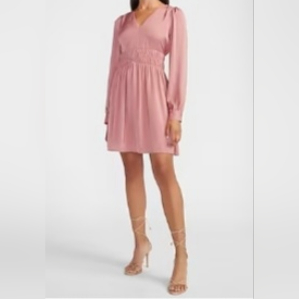 WAIST LONG SLEEVE DRESS